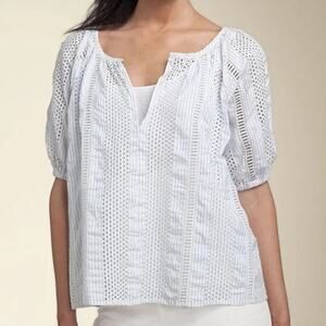 Organic John Patrick Pima Cotton Eyelet Top